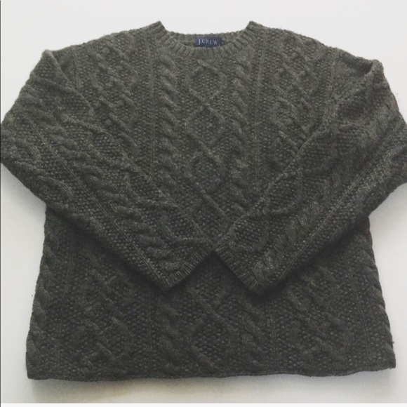 Crew 100% Wool Sweater Gray - Picture 4 of 6